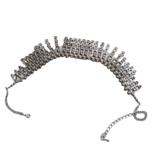 2/$30 sparkly vintage bib rhinestone necklace - Picture 9 of 11